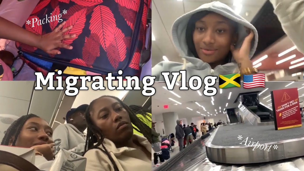MIGRATING FROM JAMAICA 🇯🇲 TO THE USA 🇺🇸 VLOG( pack & travel with me✈️)