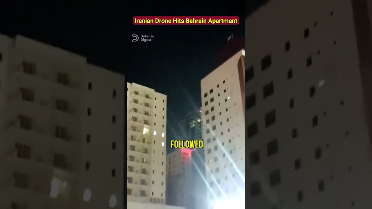 Iranian Shahed Drone Hits Civilian Tower in Bahrain!