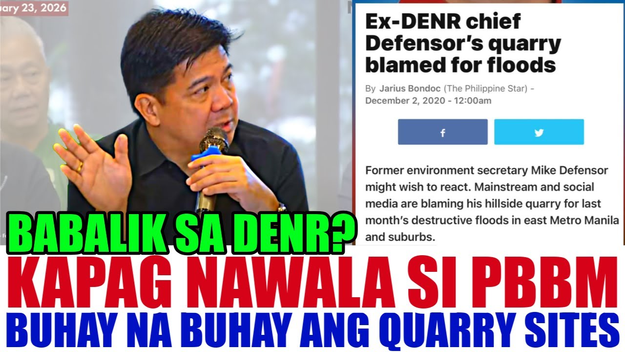 POSIBLENG TARGET NI MIKE DEFENSOR ANG DENR KUNG MAWALA SI PBBM SA PWESTO