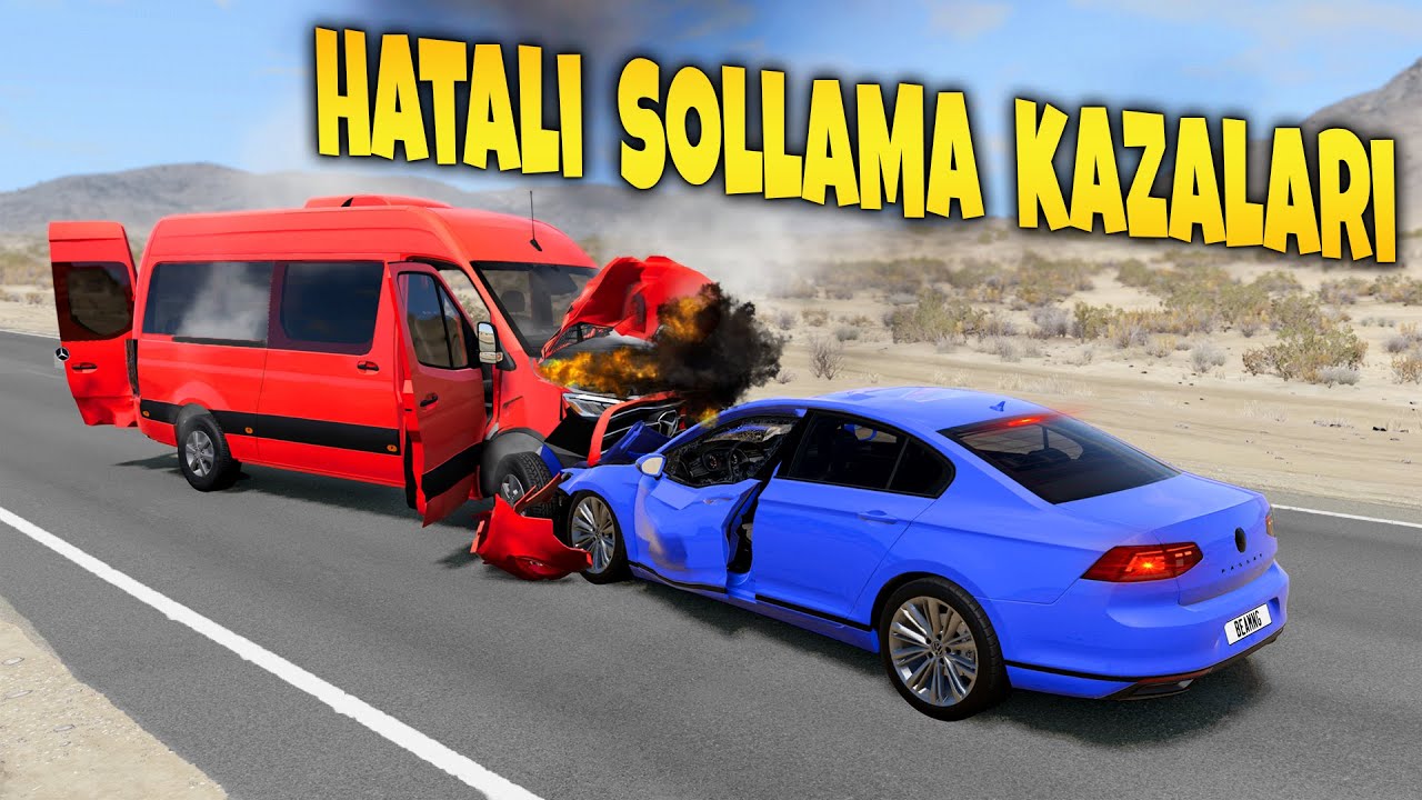 HATALI SOLLAMA KAZALARI // PASSAT PERT ETTİM / BeamNG.drive