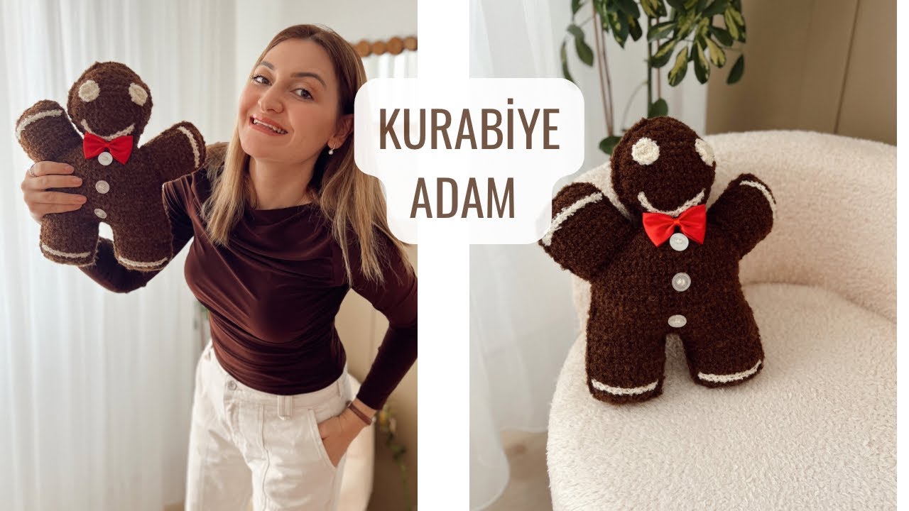 KURABİYE ADAM &Ouml;R&Uuml;YORUZZZ 🌸 CROCHET GİNGERBREAD MAN #crochet 