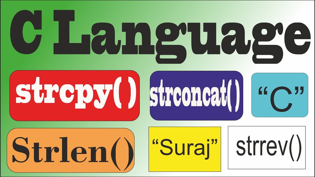 Predefined functions of string in C Language