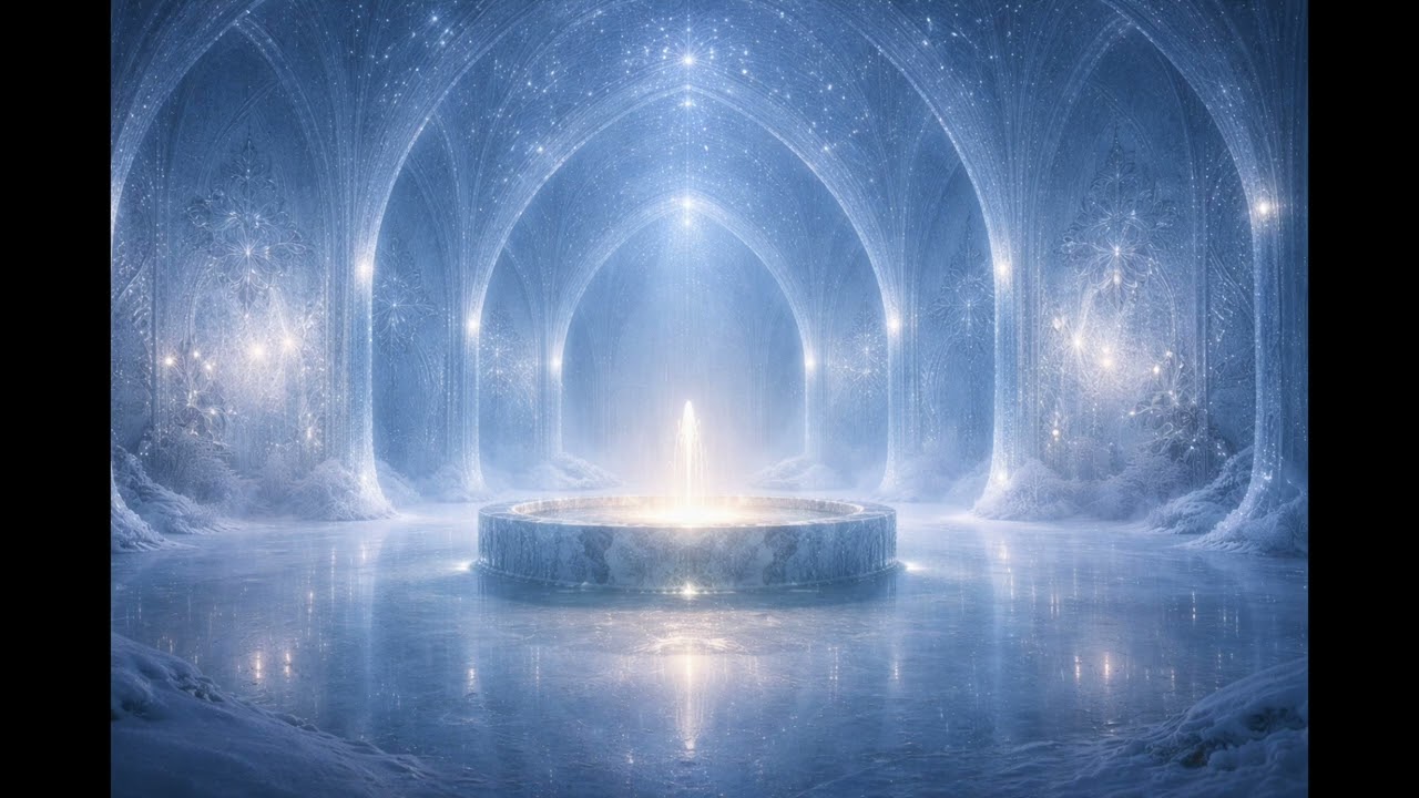 Schlafmeditation Deutsch: Eispalast der Stille – tiefe Ruhe