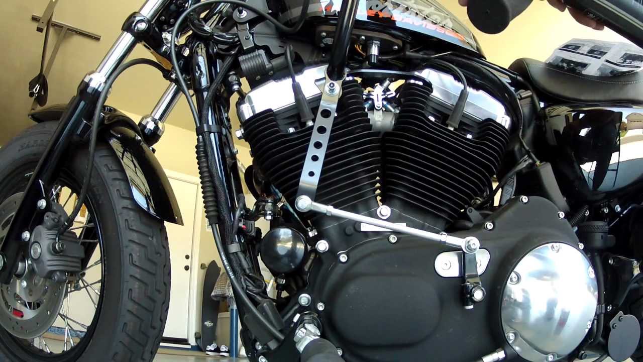 Sportster 48 Harley jockey shift install- fits nightster and iron 883, aka suicide shift