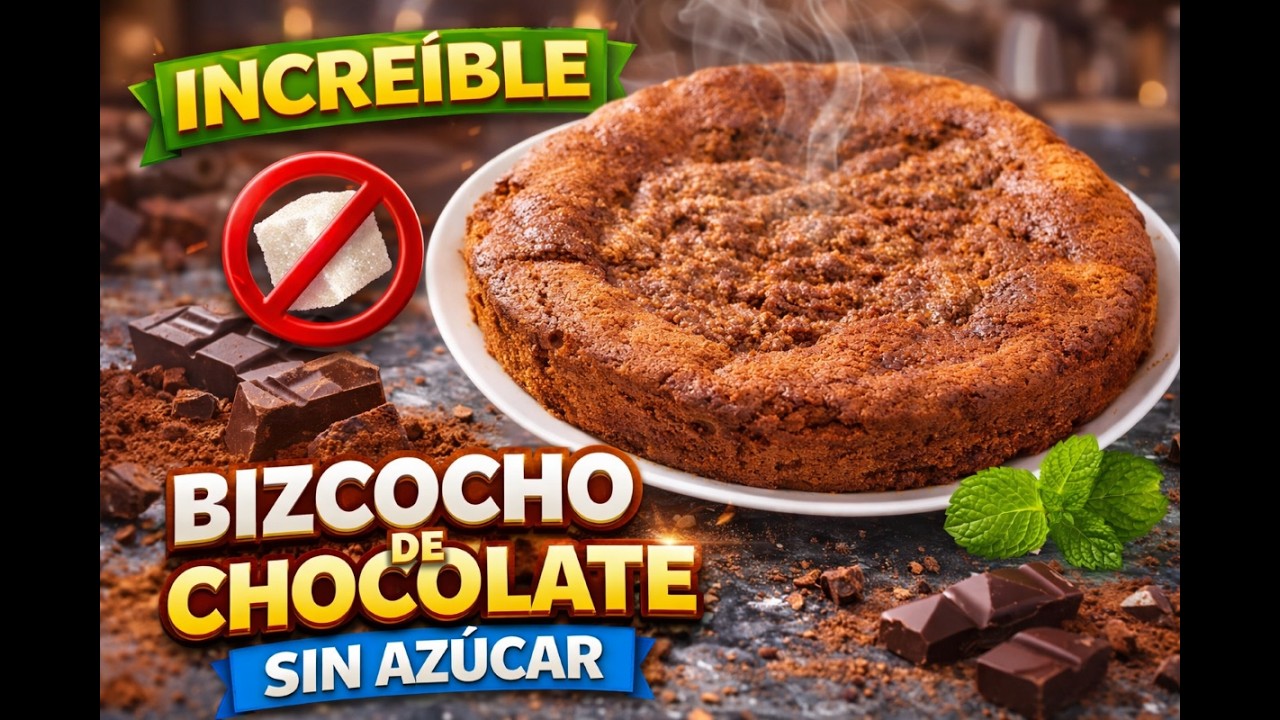 😱 No Lleva Azúcar y Está INCREÍBLE | Bizcocho de Chocolate Saludable
