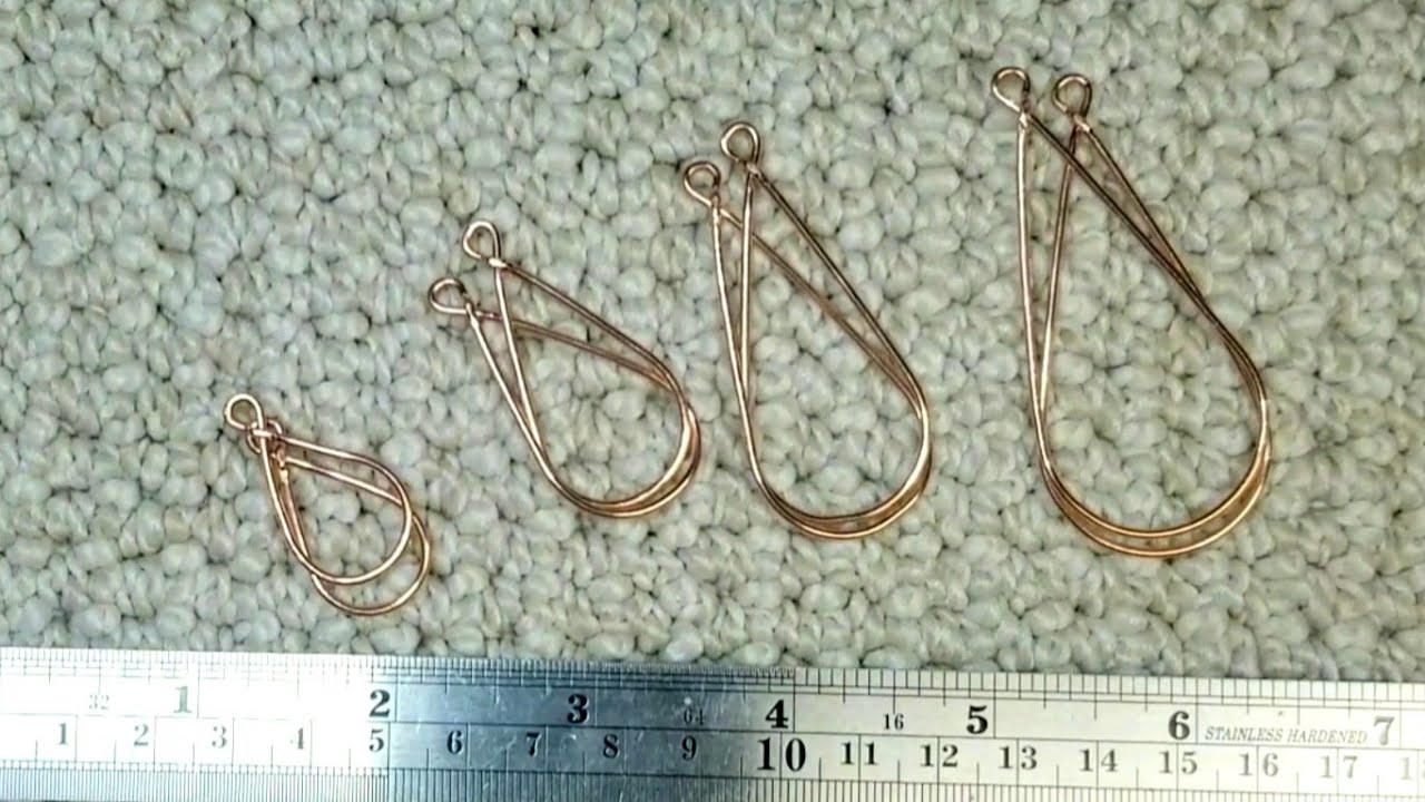 DIY Wire Teardrop Earrings From Scratch, Beaded Jewelry, Wire Wrapped Frames for Beading Tutorial