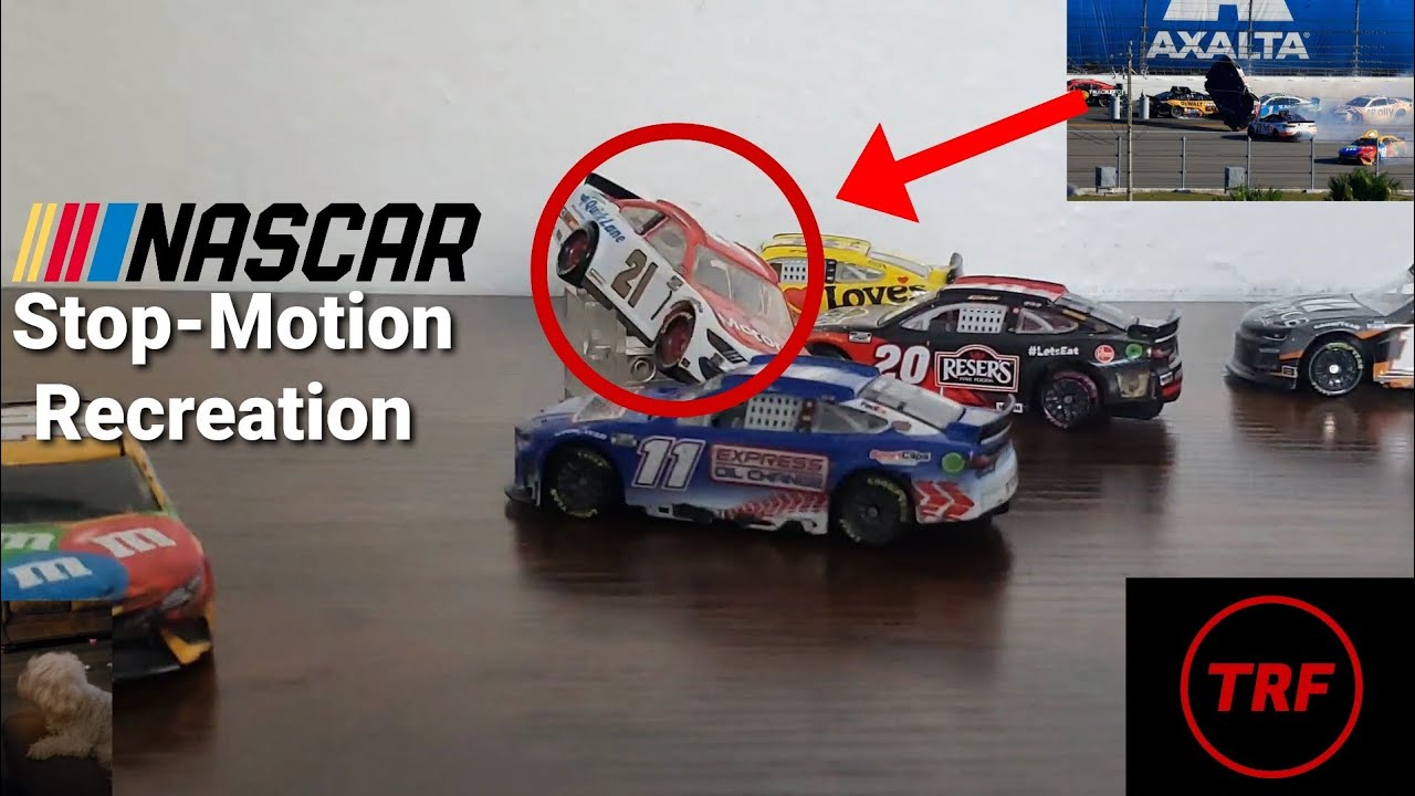 Harrison Burton Flip at Daytona | NASCAR Stop-Motion Recreation 