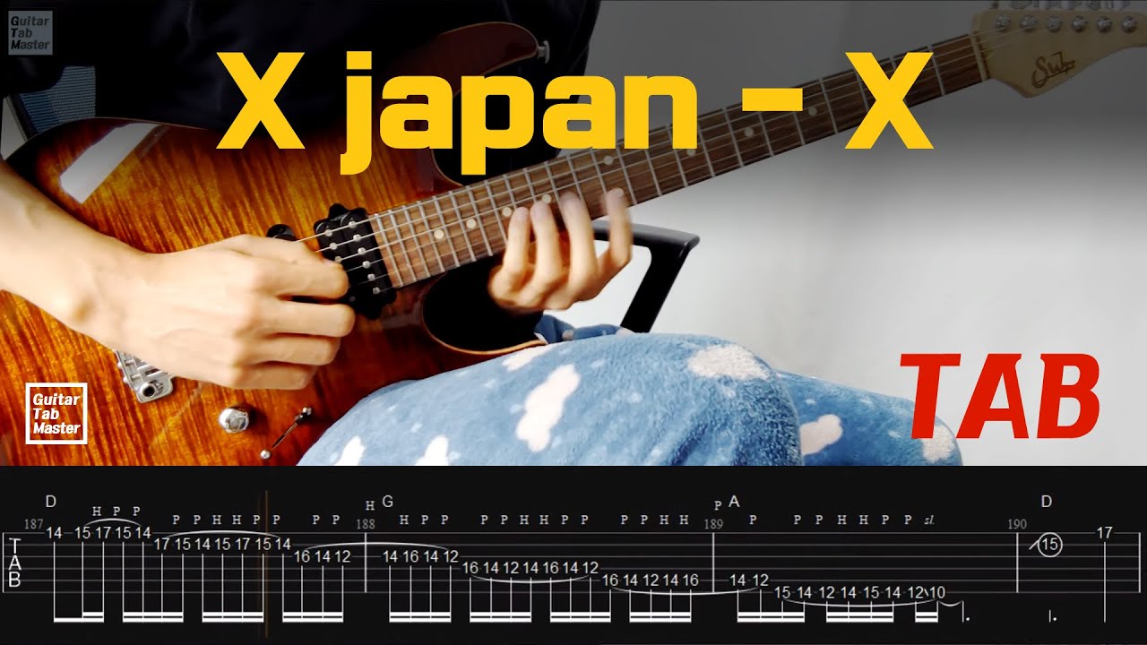 [TAB] X japan - X │Guitar Cover (inst.)