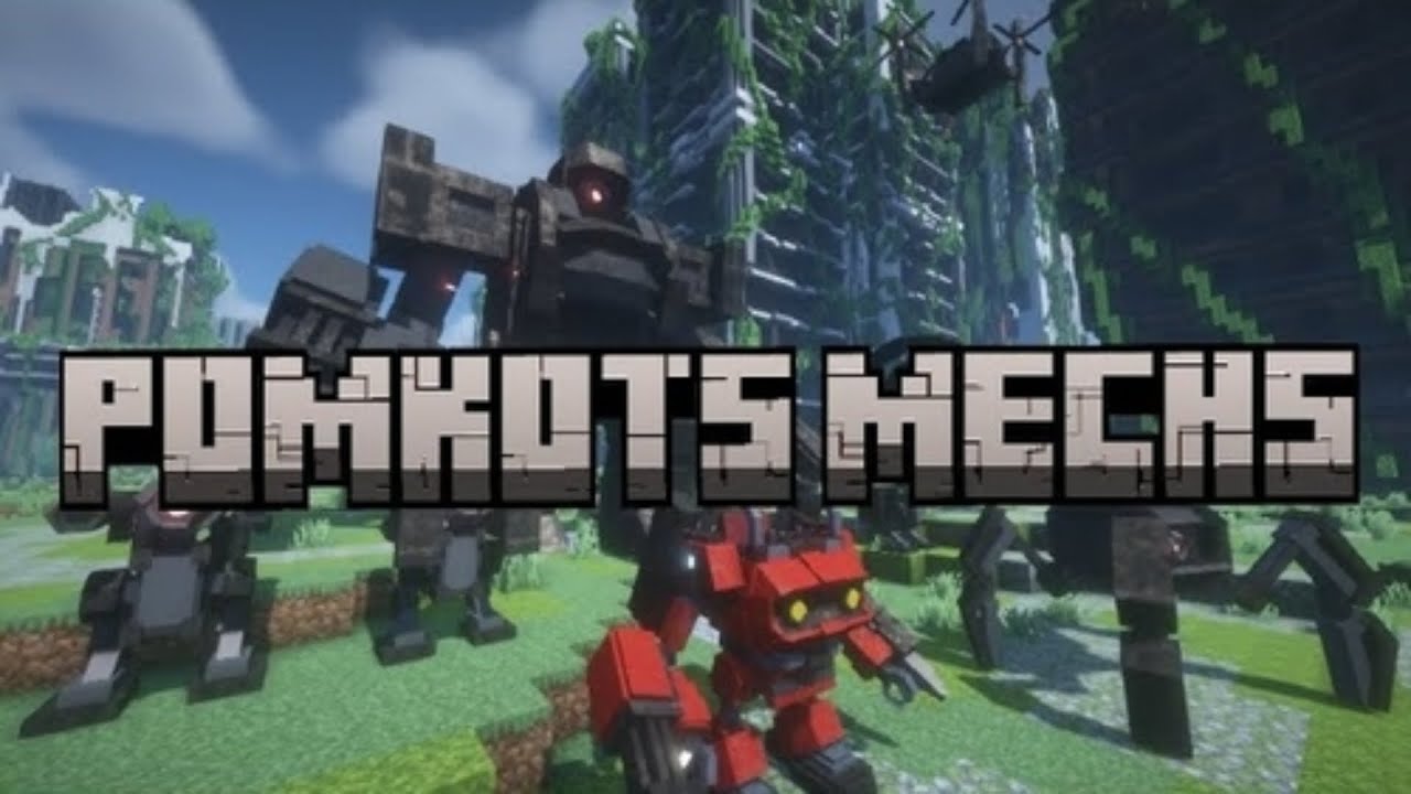 Меха боты в Майнкрафт!!!  / Обзор мода Pomkots Mechs [1.20.1] in Minecraft