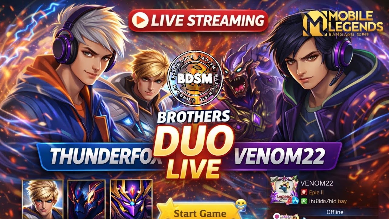 BDSM-Brothers IS LIVE 🔴 | Rank Push | Epic MLBB Gameplay