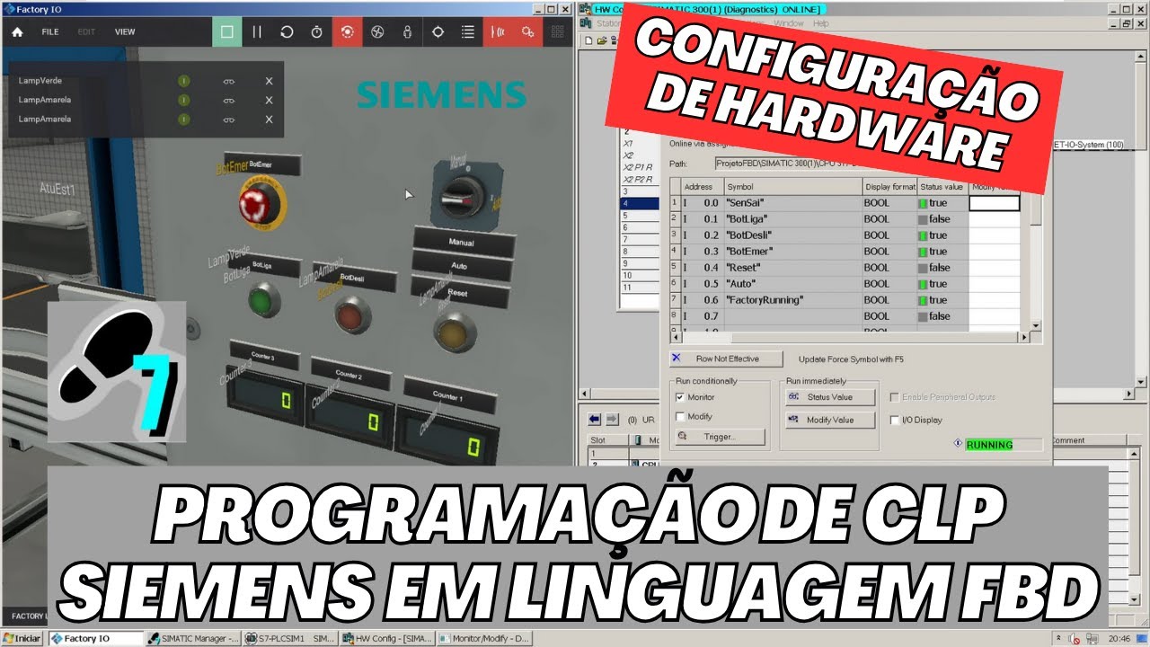 Programação de CLP Siemens em FBD - Configuração de Hardware no Step 7 (Projeto Separador de Peças)
