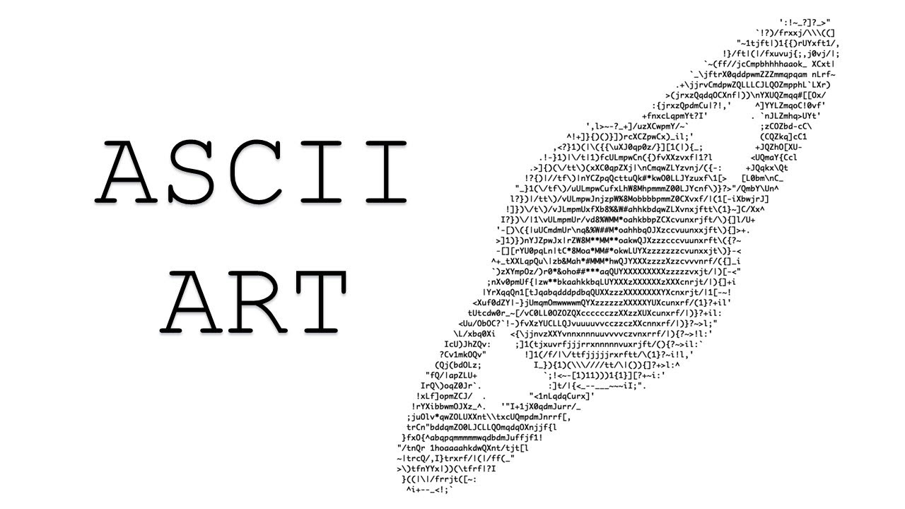 Как создать ASCII-арт (цифровой или печатный по запросу для начинающих)