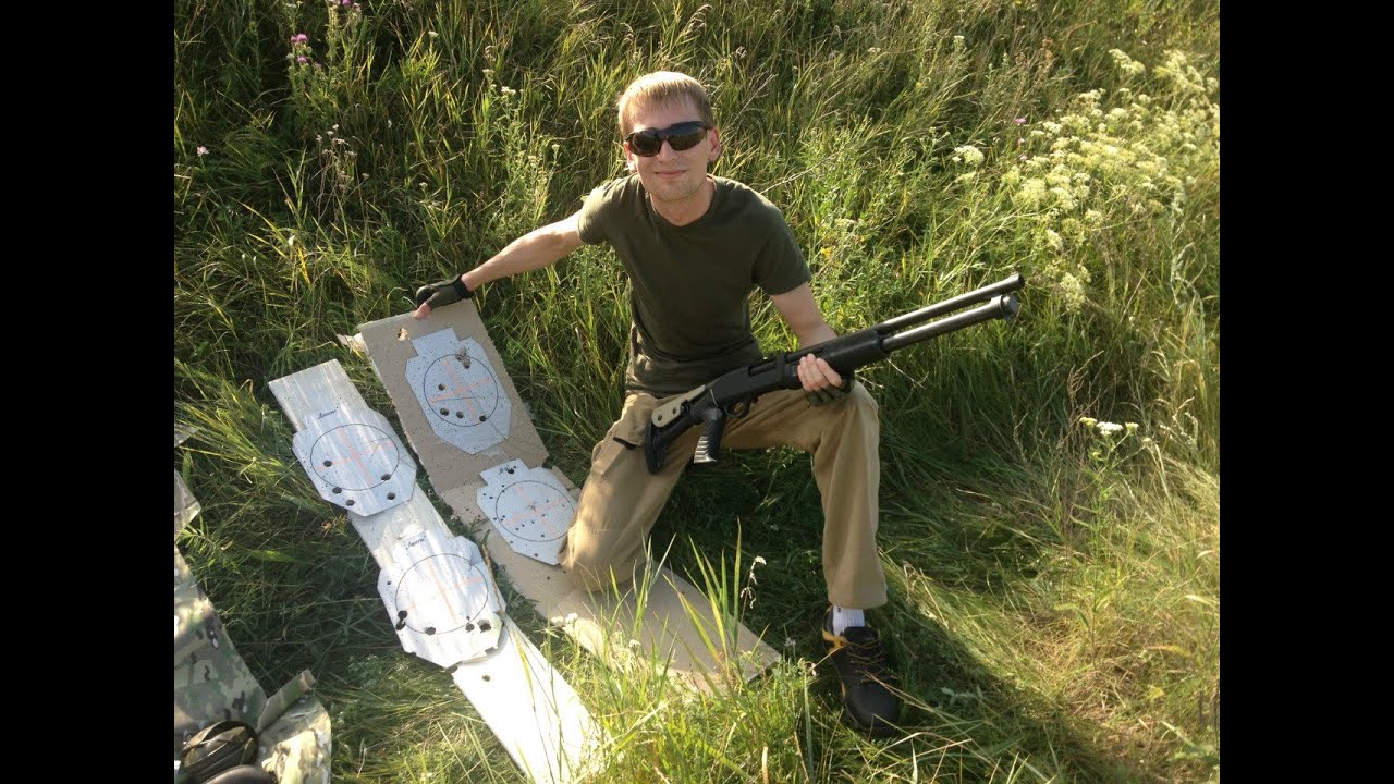 Помповое ружье 12-го калибра Hatsan Escort Aimguard. Стреляем!