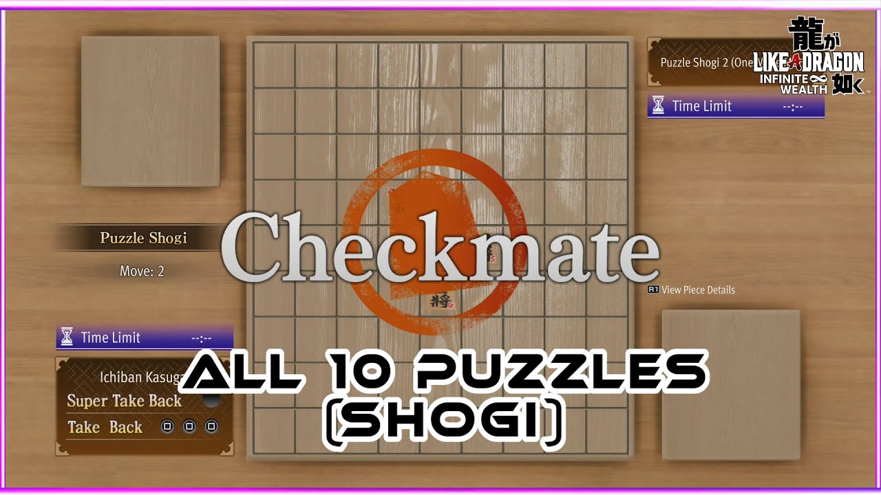 All 10 Puzzle Shogi Challenges in Like A Dragon Infinite Wealth