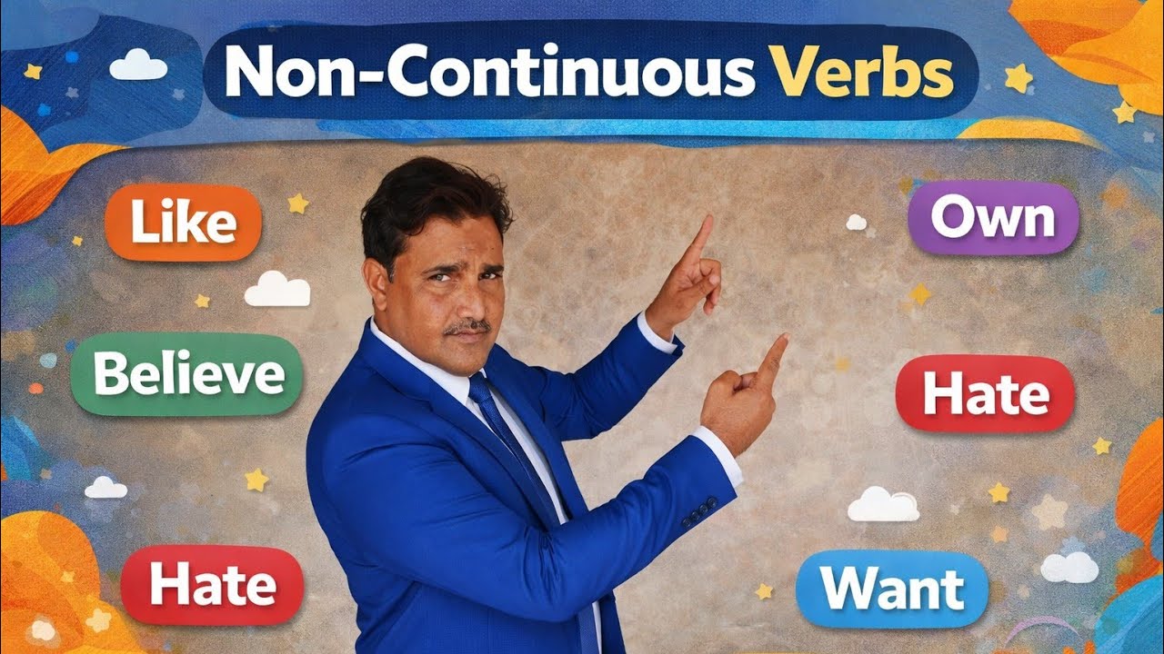 Non continuous verbs #noncontinuousverbs #stativeverbs #myazaacademy