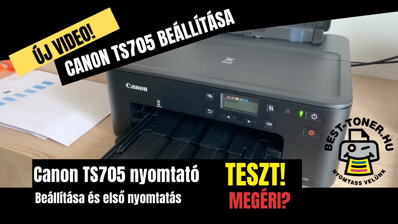 Canon Pixma TS705 nyomtató beállítása és első nyomtatás #nyomtató #toner #kellékanyag #patron