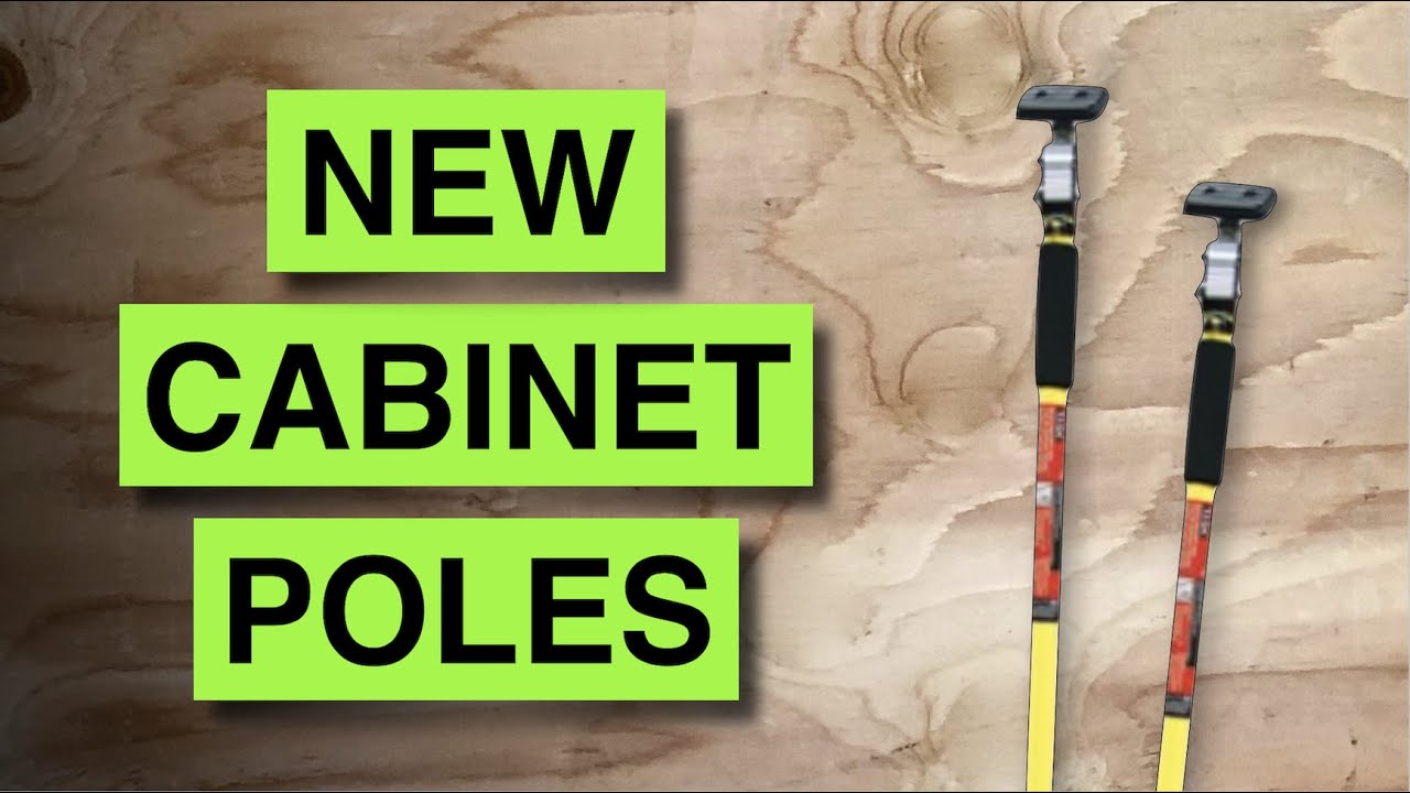 NEW TaskTools poles make installing cabinets EASIER (support rods)