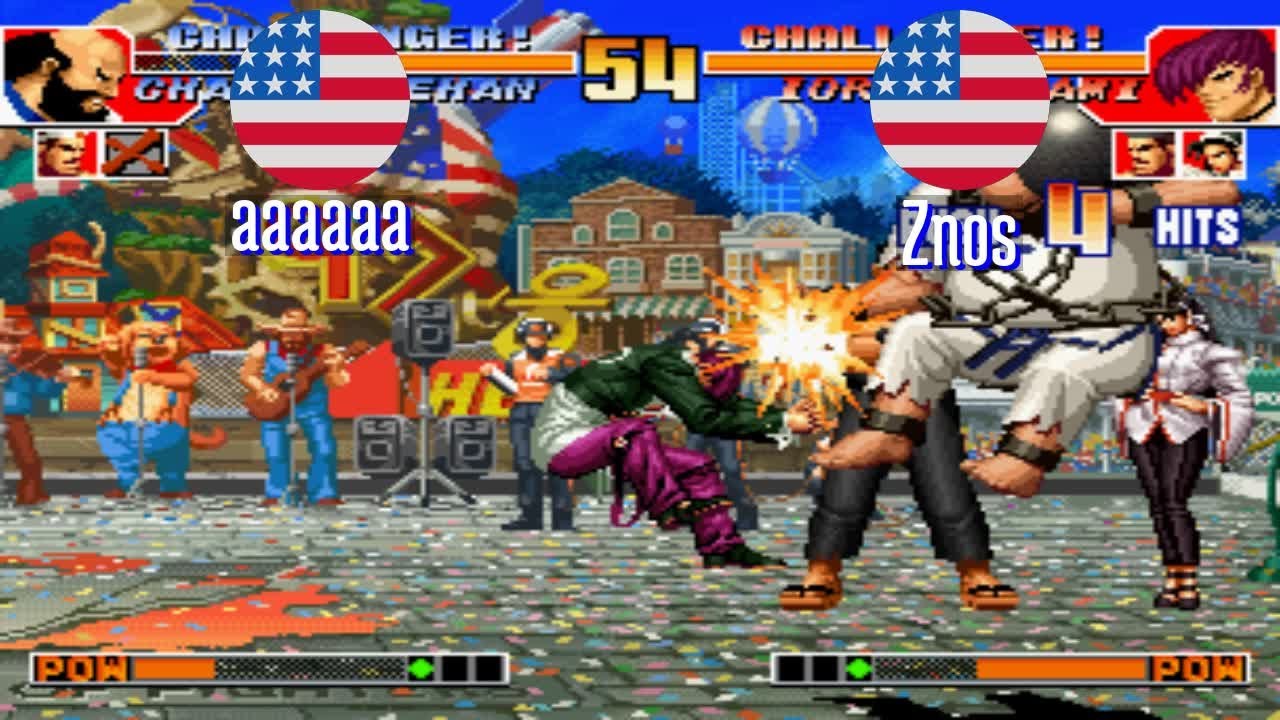 FT10 @kof97: aaaaaa (US) vs Znos (US) [King of Fighters 97 Fightcade] Jan 14