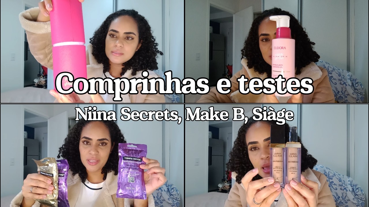 Comprei Makes e testei o demaquilante da Niina Secrets