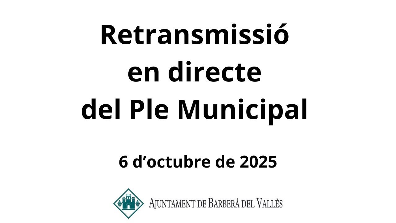 Ple Municipal Extraordinari octubre 2025
