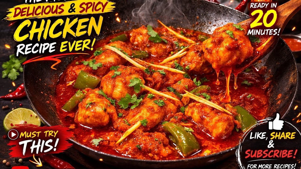 Chicken Karahi Recipe | Spicy Pakistani Chicken Karahi | Easy & Delicious Chicken Recipe