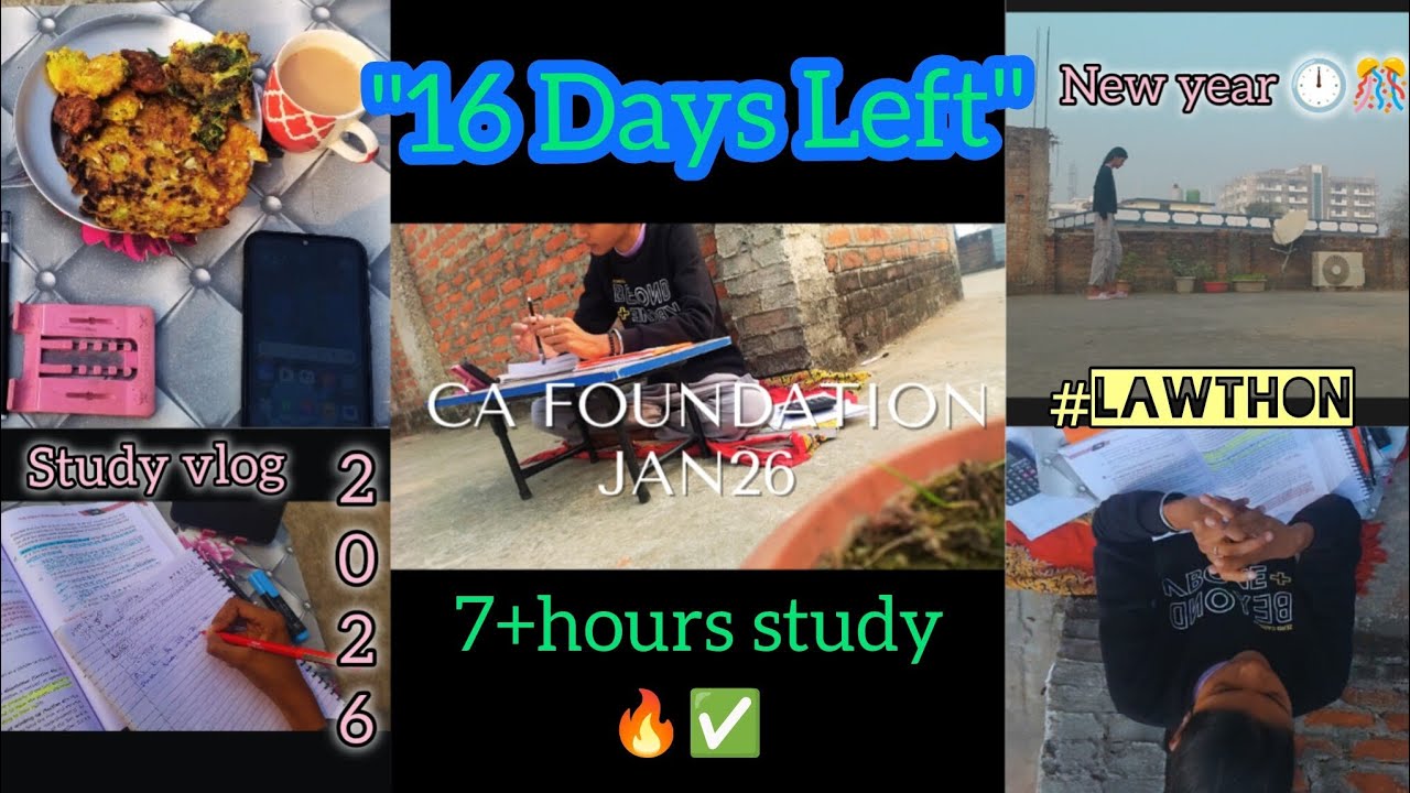 6 AM to 11 PM ⏰Study Routine |CA FOUNDATION JAN26 📈📗