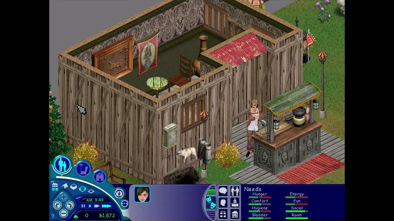 The Sims 1- Rustic Magic Cottage gameplay: Polina Needs to work for the money Part 2 (No Commentary)