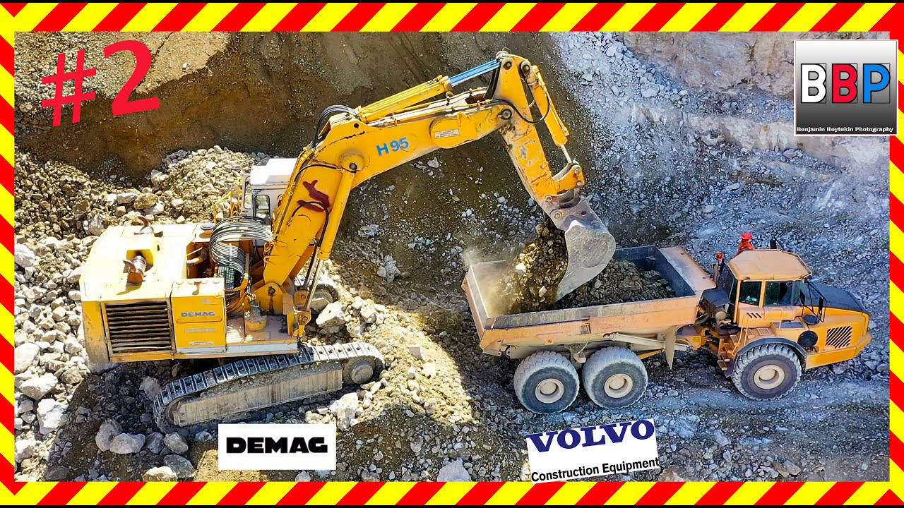 😍 Demag H95 & Volvo A40 😍, Steinbruch, Schweiz, 2022. #2