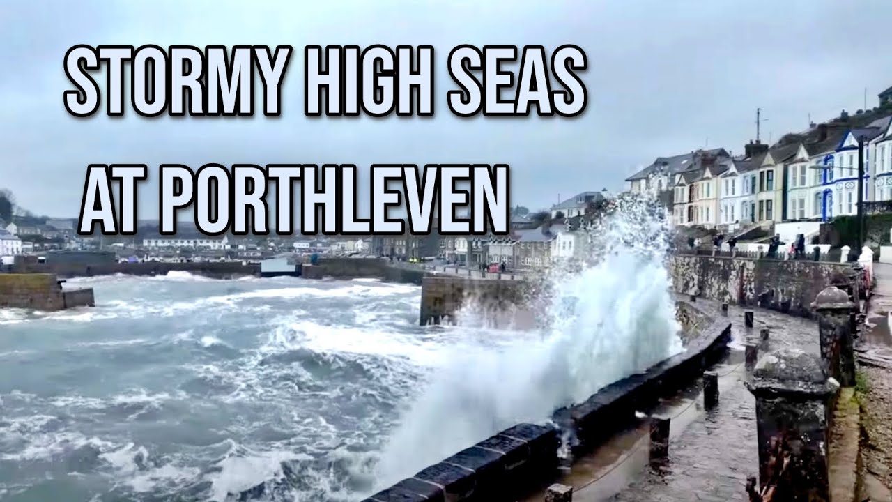 Storm and High Wind at Porthleven, Cornwall!