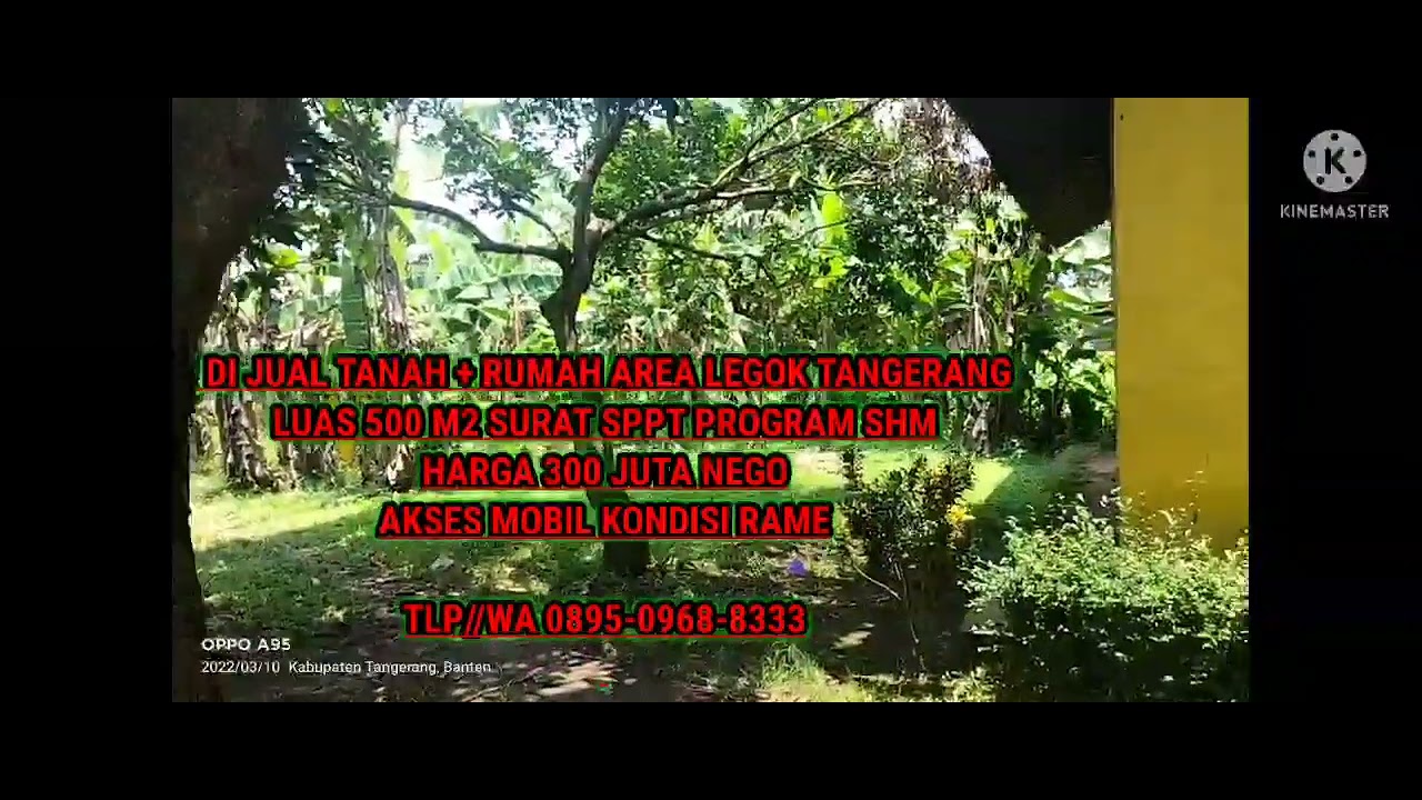 DI JUAL RUMAH + TANAH LUAS 500 M2 AREA LEGOK TANGERANG