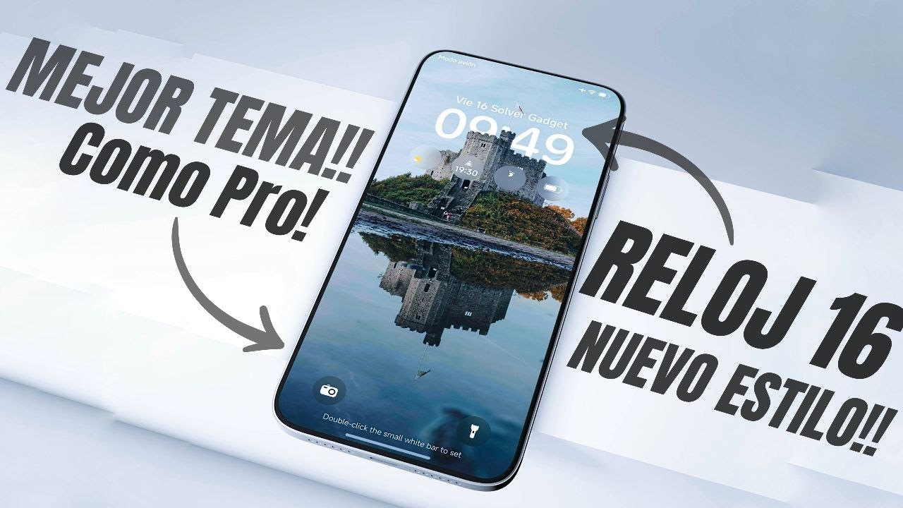 😍NUEVO!! Personaliza así con ESTE TEMA de los iPhone 14 tu Xiaomi!! Wallpaper y Reloj iOS 16✅