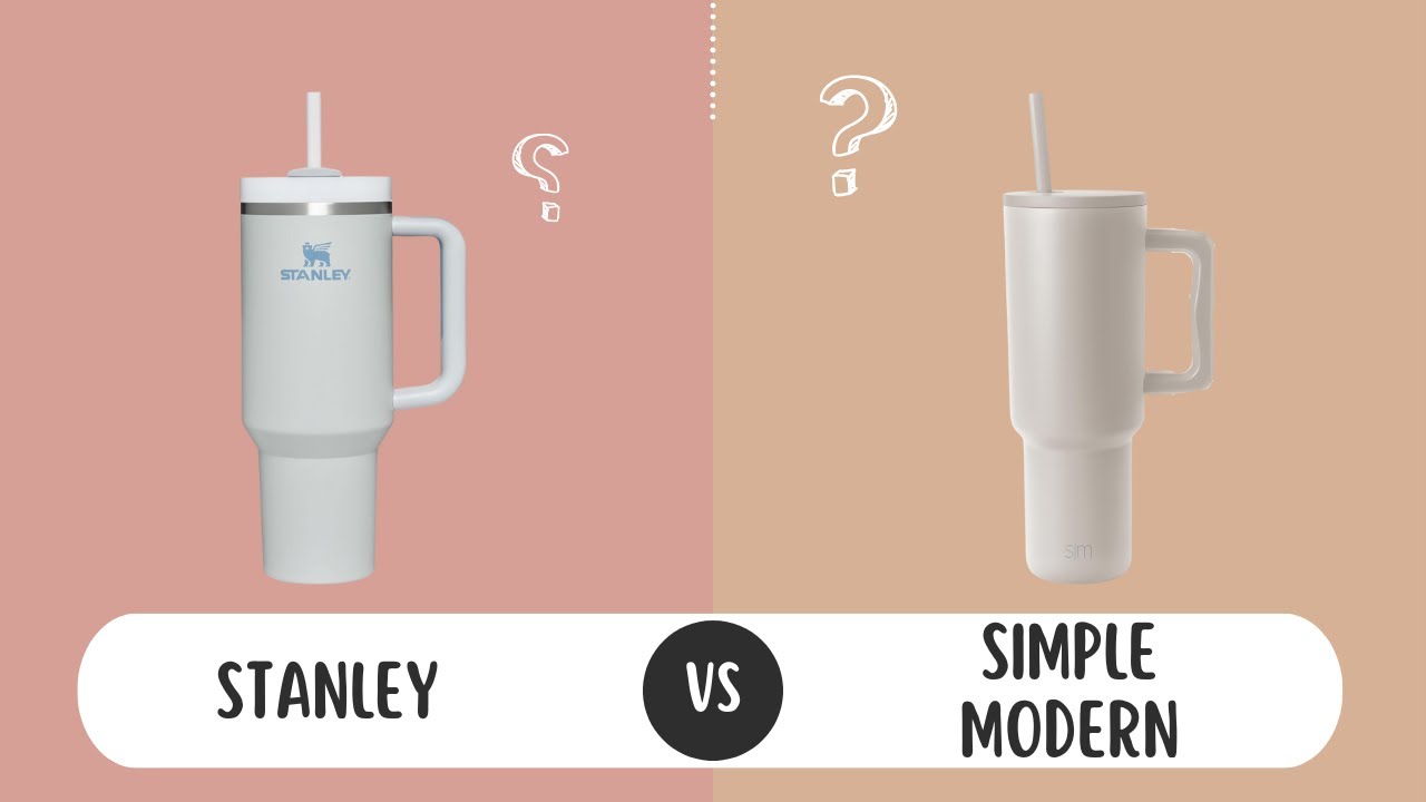 Side by Side Comparison of the Stanley vs Simple Modern 40 oz Tumblers