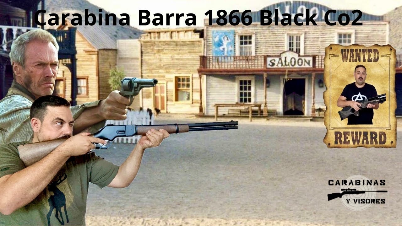 Barra 1866 Black Co2 Carabina. #carabinasyvisores #airecomprimido #co2guns
