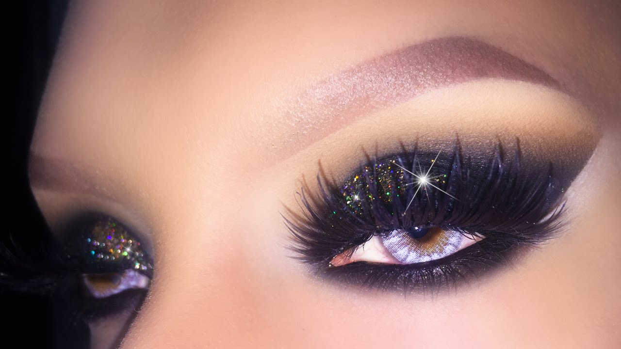 Sexy Black Smokey Eye with Gold Glitter - Holiday 2015 Christmas/New Years Eve Makeup Tutorial