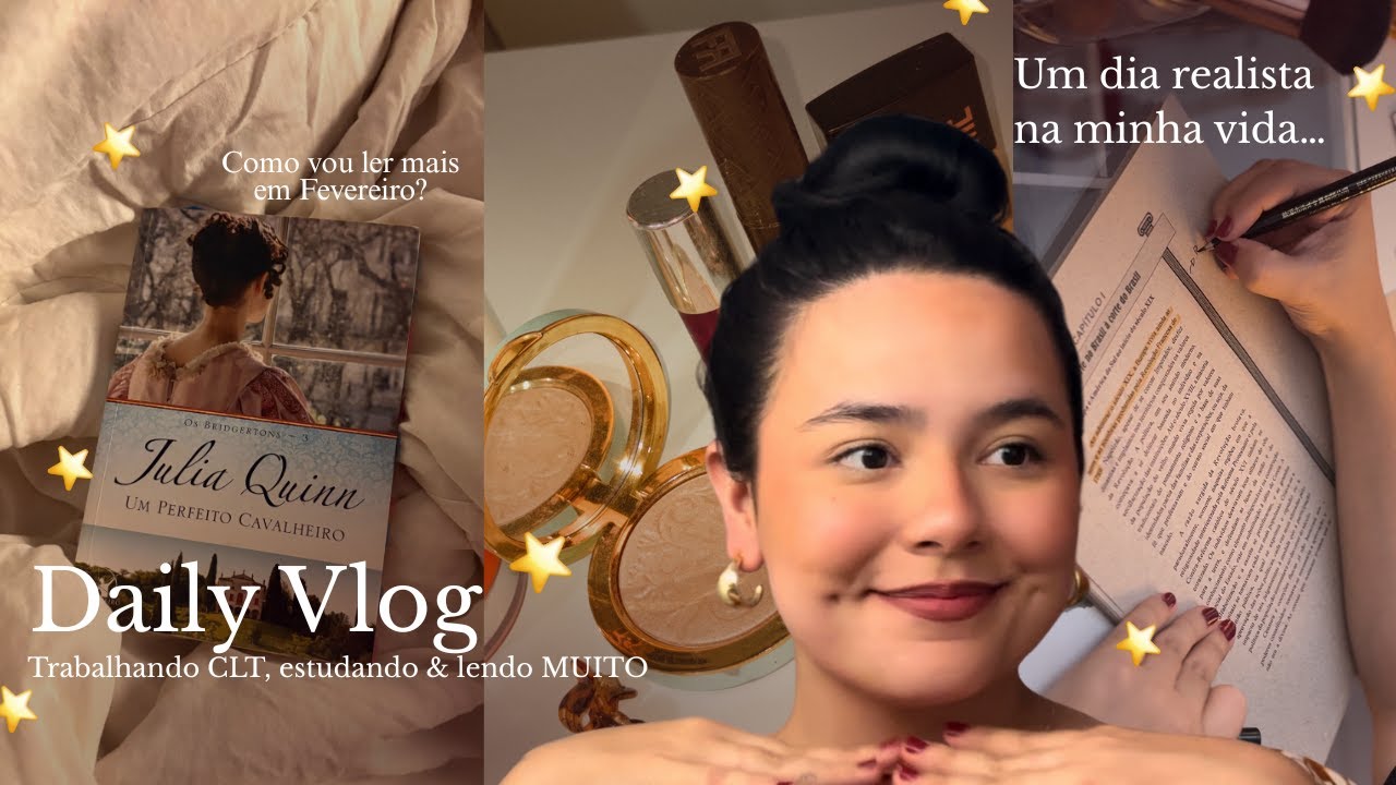 Um dia realista comigo! Trabalhando, estudando e lendo MUITOOO | Daily Vlog Clara Costa Pimentel
