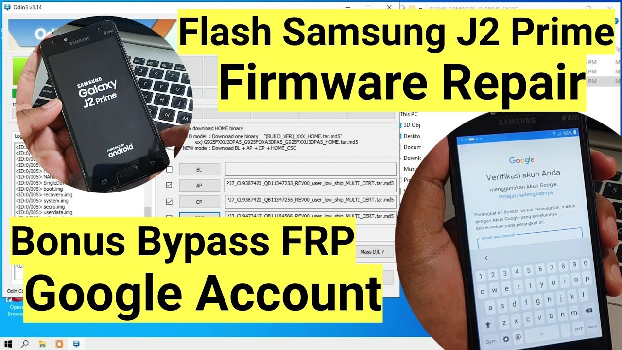 Firmware Tested, Flash Galaxy J2 Prime bootloop dan error software lainya