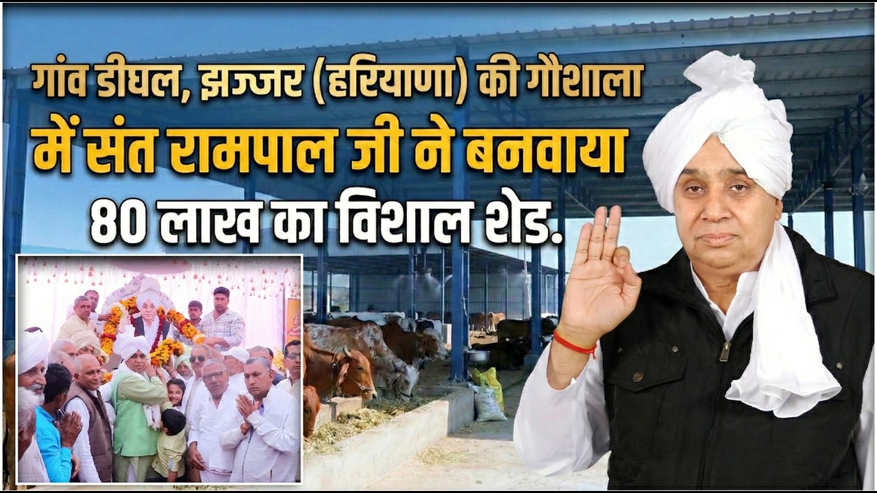 झज्जर के डीघल गांव में संत रामपाल जी ने बनवाया 80 लाख का विशाल शेड, ऐसी सेवा पहले नहीं देखी होगी।