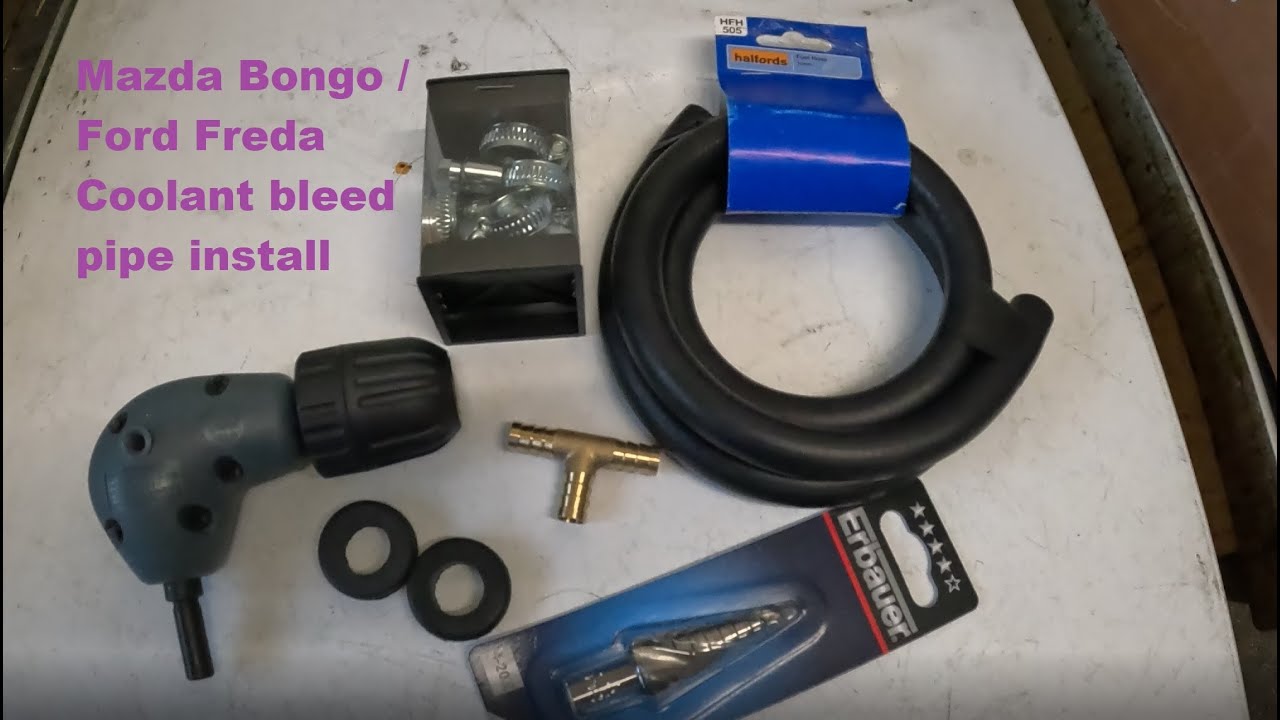 Mazda Bongo / Ford Freda coolant bleed pipe install.