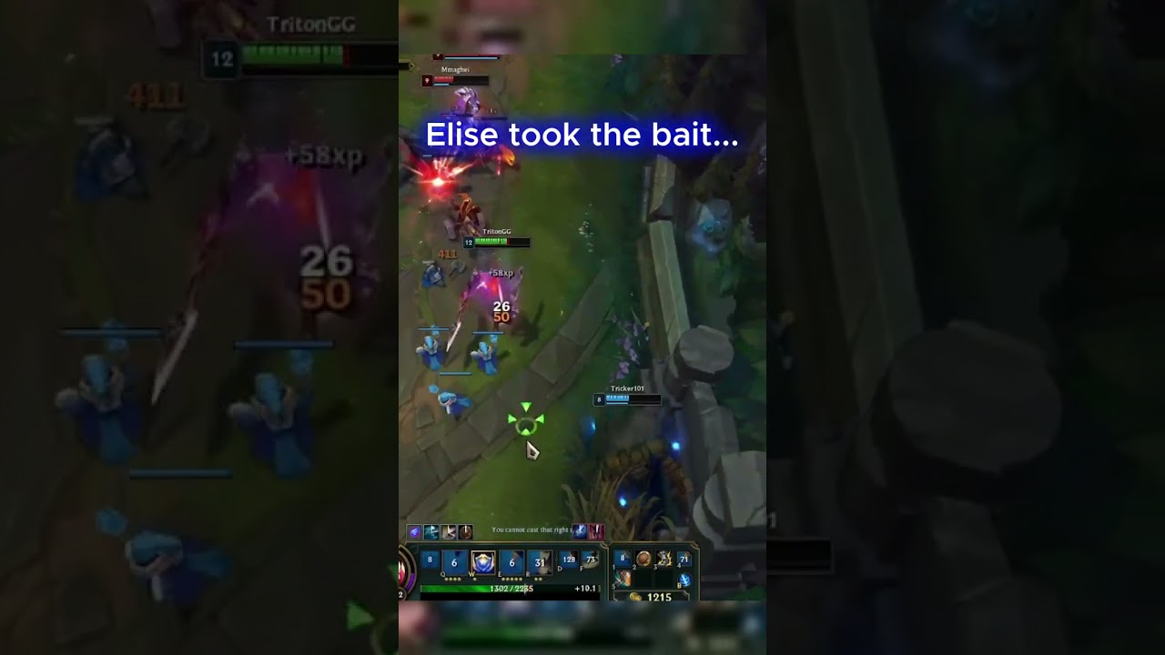 This Diamond Elise & Ashe try to all in Garen... #leagueoflegends #shorts