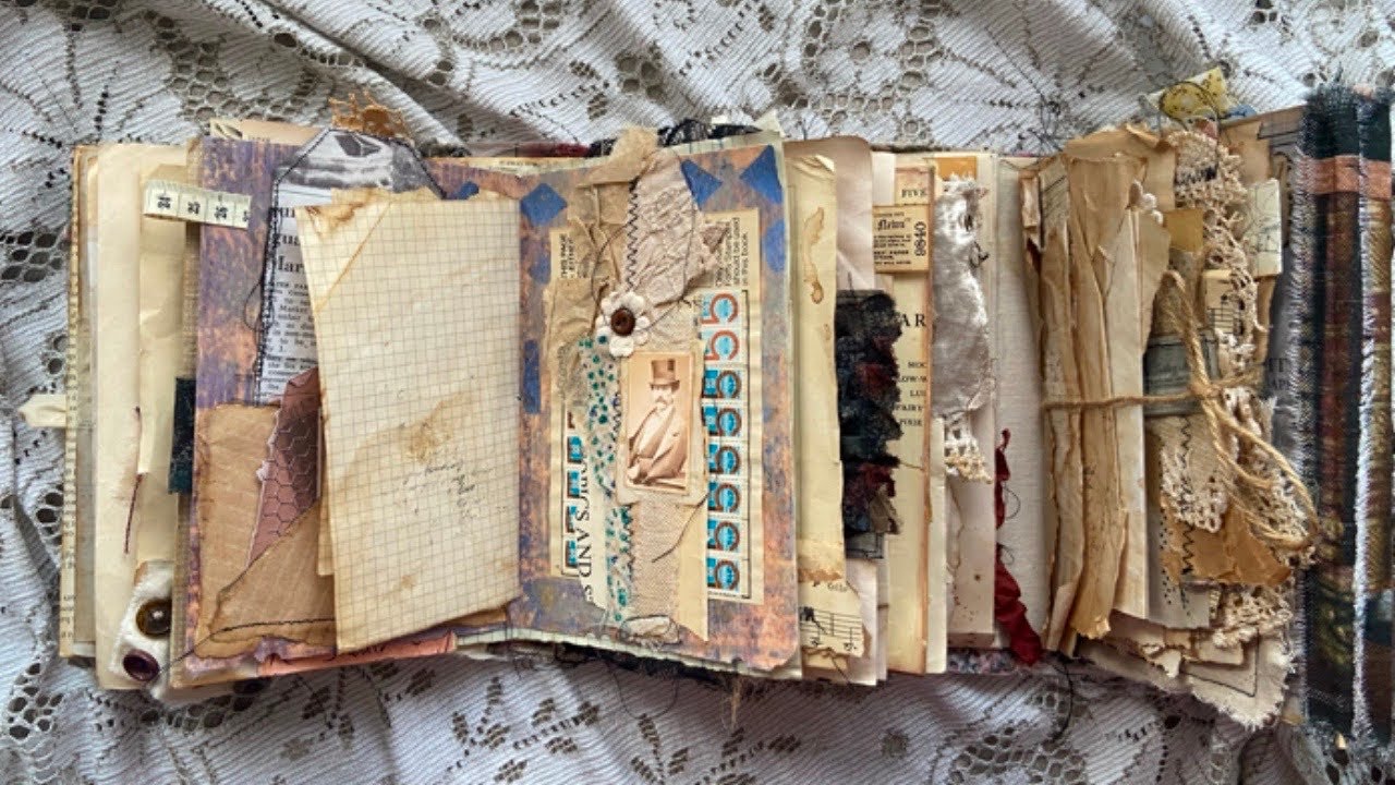 Журнал-книга Grungy Junk Journal для пролистывания