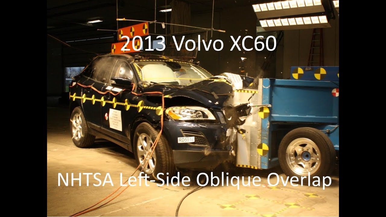 2013-2017 Volvo XC60 NHTSA Oblique Overlap Crash Test (Left Side)
