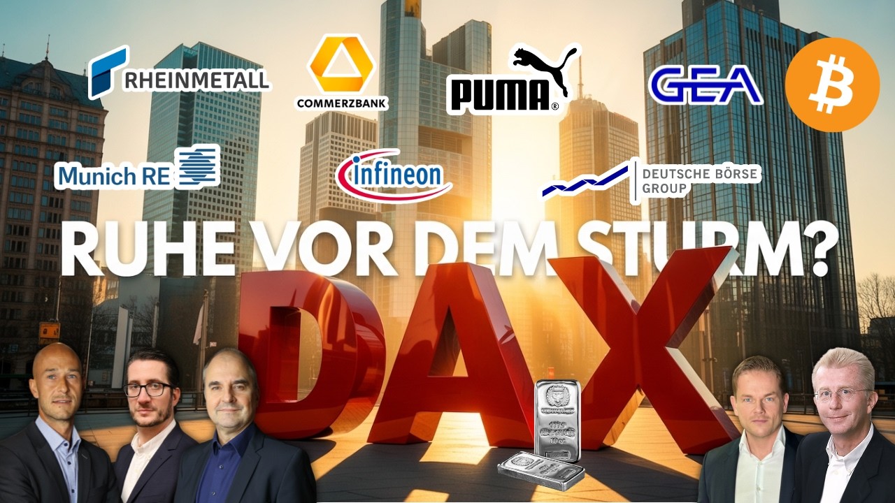 DAX ruhig vor FED & ZEW Bitcoin, Silber, MunichRE, EURUSD, Rheinmetall, Infineon, Freeport,