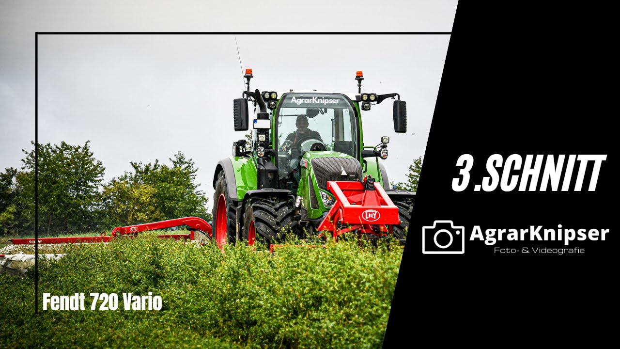 Fendt 720 Vario + Lely Schmetterlingsmähwerk l 3.Schnitt l 4k