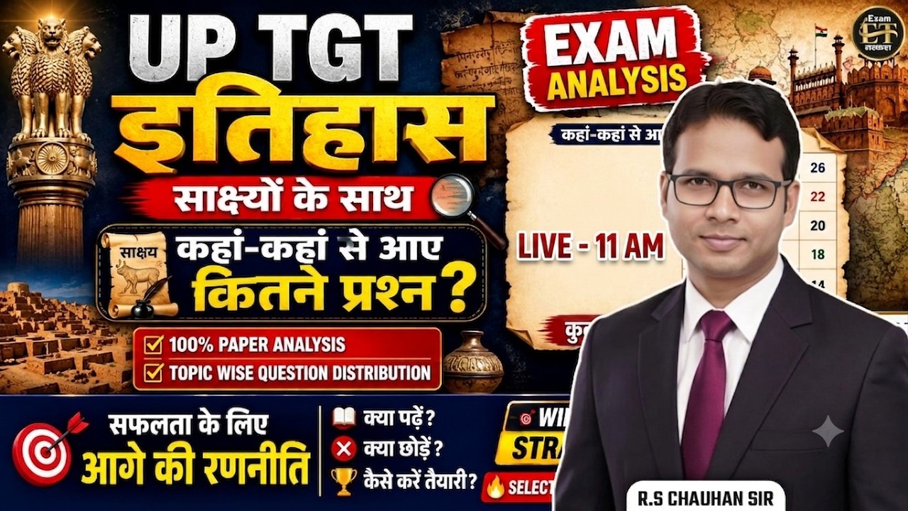 UP TGT History 2026 | साक्ष्यों के साथ पिछले वर्षों के प्रश्नों का विश्लेषण कहाँ से कितने प्रश्न आए