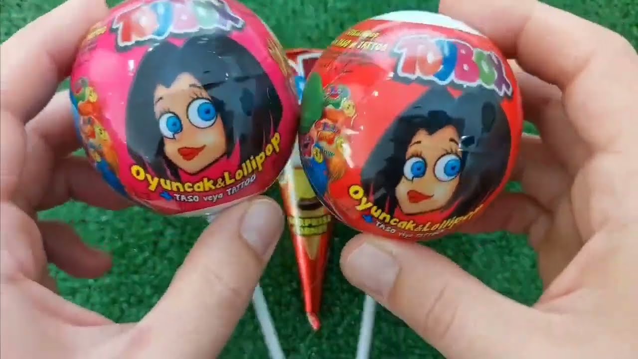 ASMR Most Popular Candys / some lots of colorful rainbow lollipop candy / unpacking chocolate eat