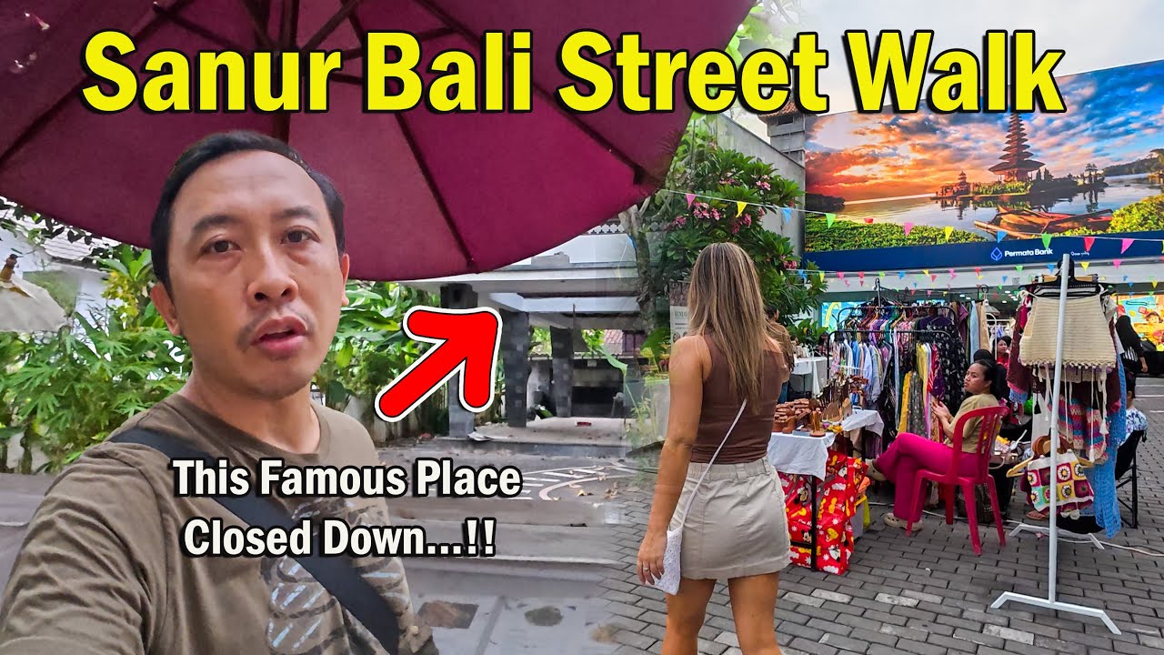 Surprising To See Famous Place Closed Down Here..!! Sanur Bali Street Walk..!!