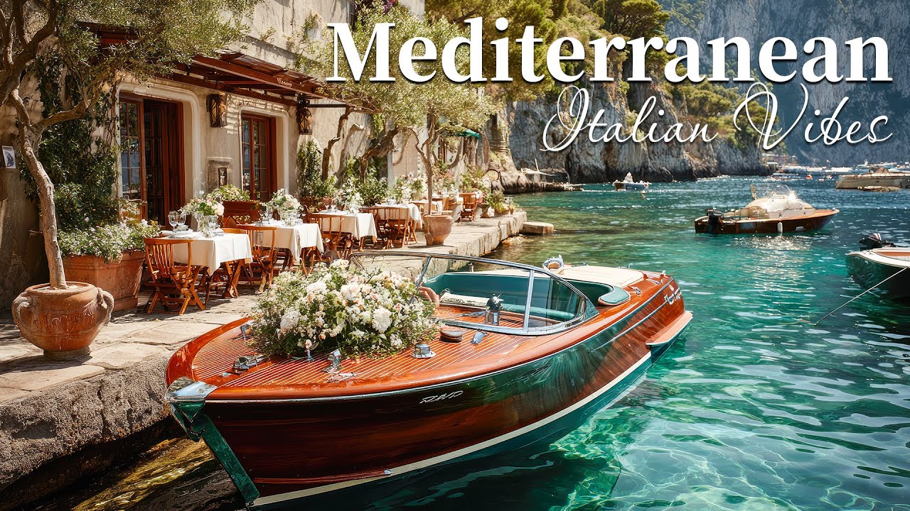 Chill Mediterranean Music & Italian Vibes 🎶🌊 Gentle Italian Sounds & Dreamy Seaside Views ☀️