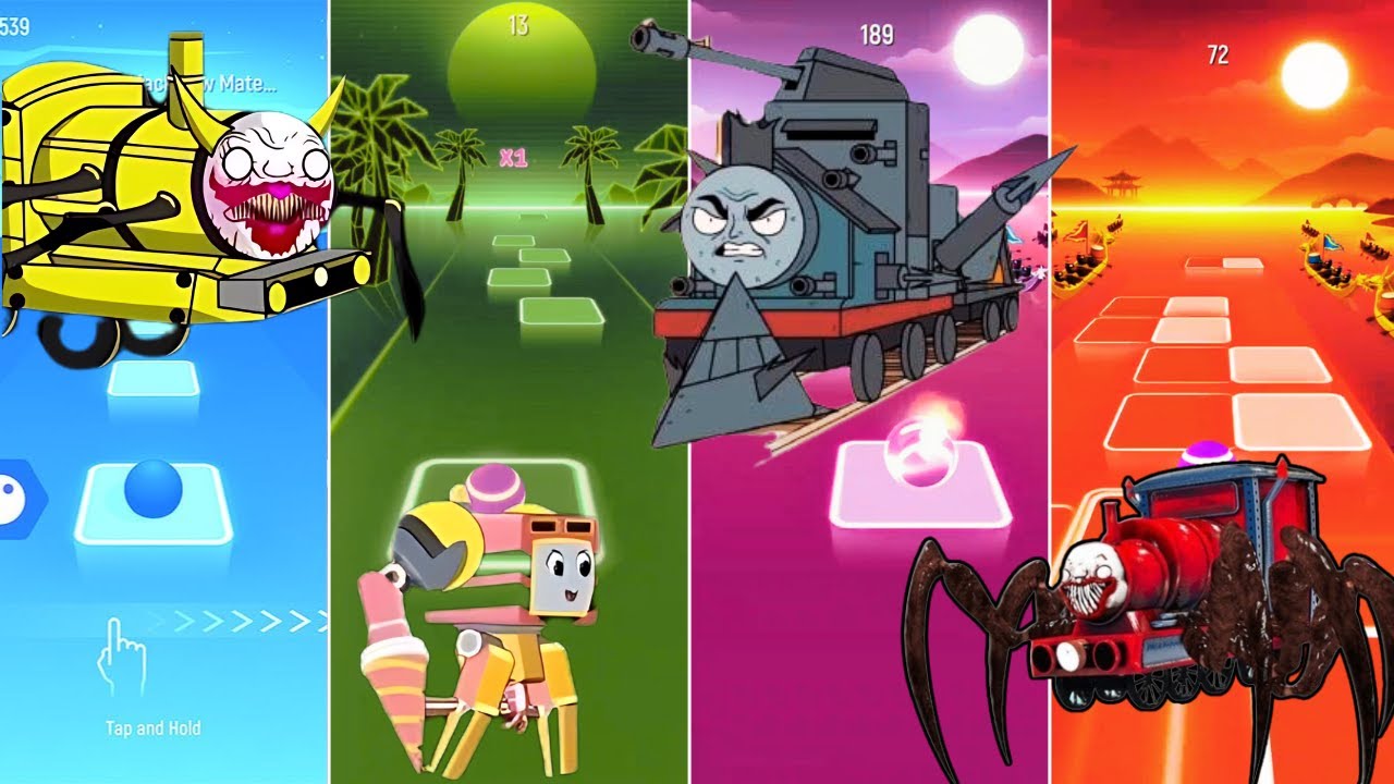 Choo Choo Charles vs Thomas Track warrior vs Choo Choo Train vs Robot Sendy EDM Rush