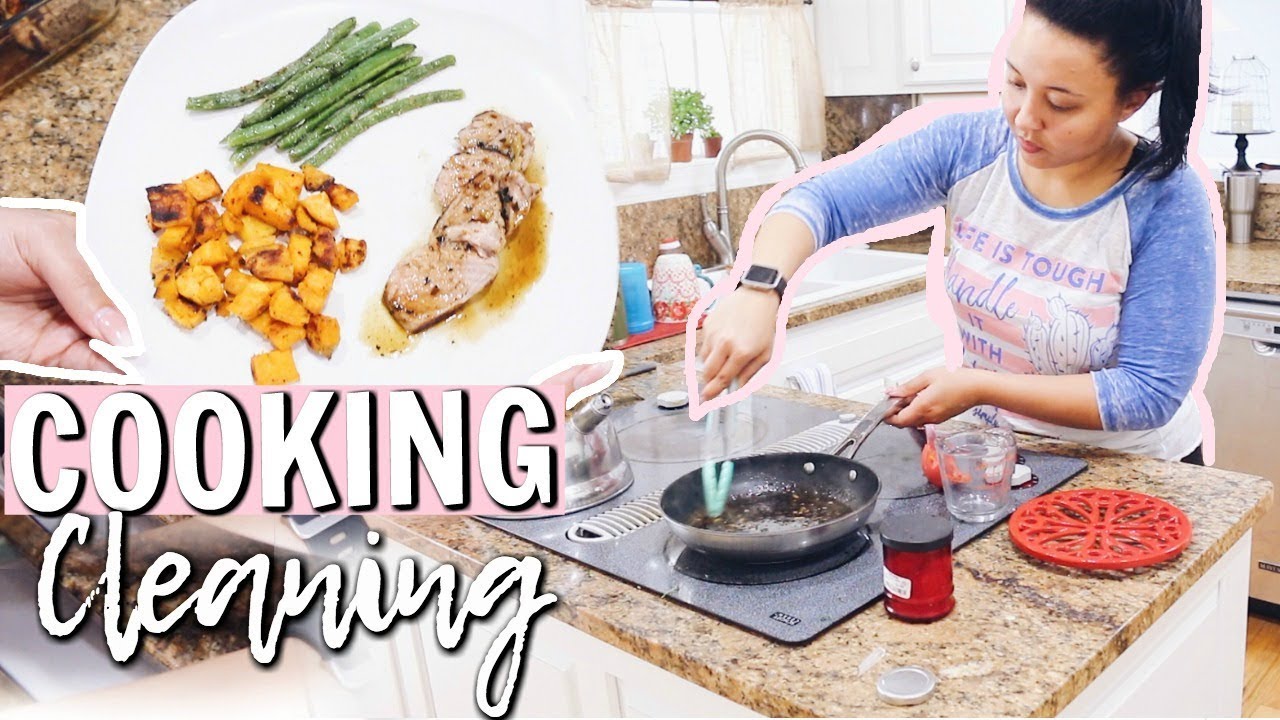 COOK & CLEAN WITH ME 2018 | DAY IN THE LIFE OF A HOUSEWIFE | Page Danielle