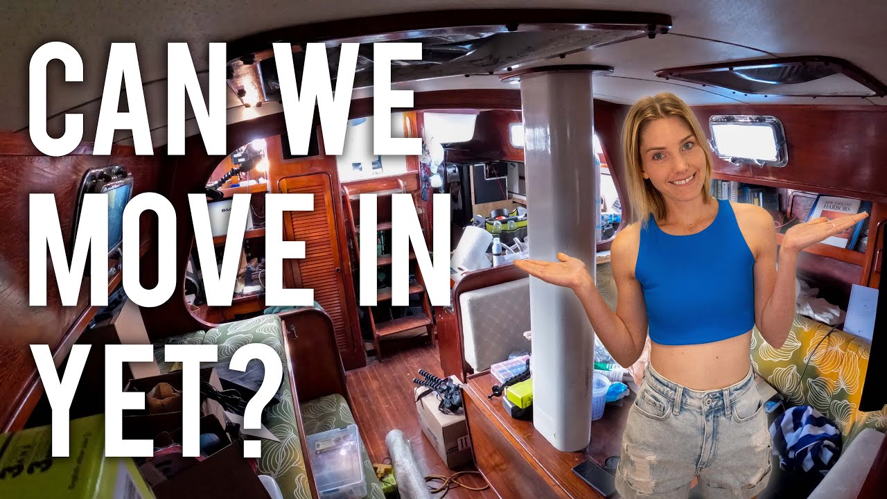 Making our boat our TINY HOME - preparing to move in | AHOD 23 (reupload) #tinyhom #boatlife